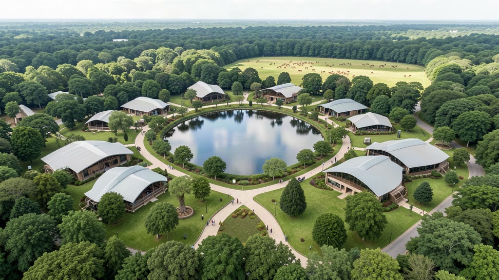 Aerial view of the Toronto Zoo site